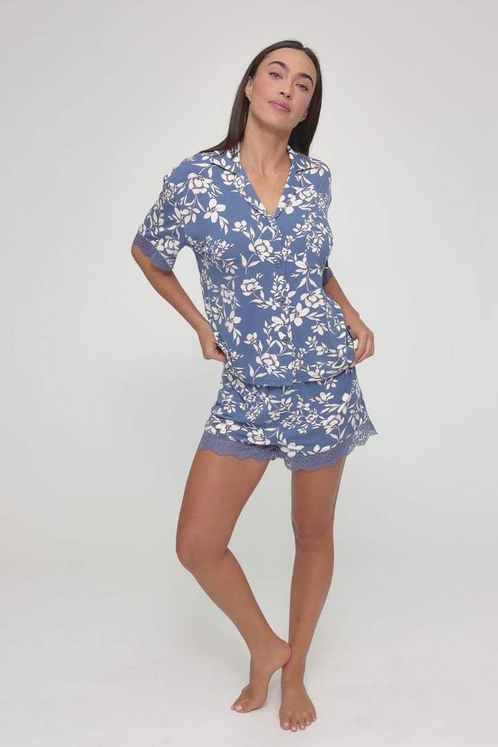 Flora Dreams Twilight Garden Short Sleeve Top
