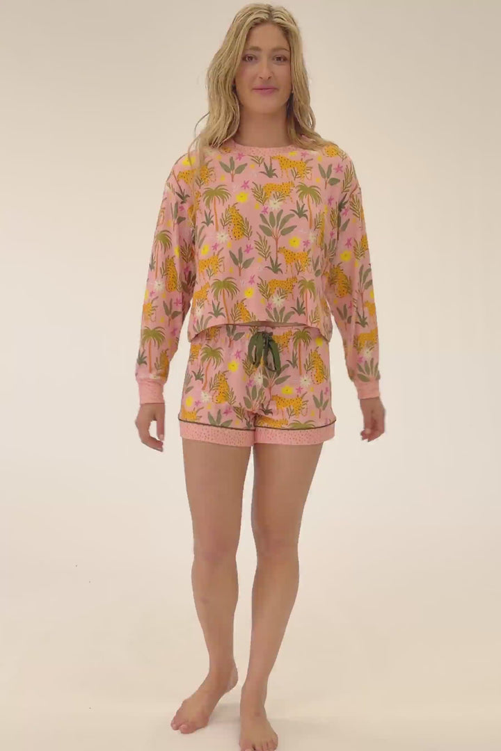 In the Jungle Leopard Safari Short PJ Set
