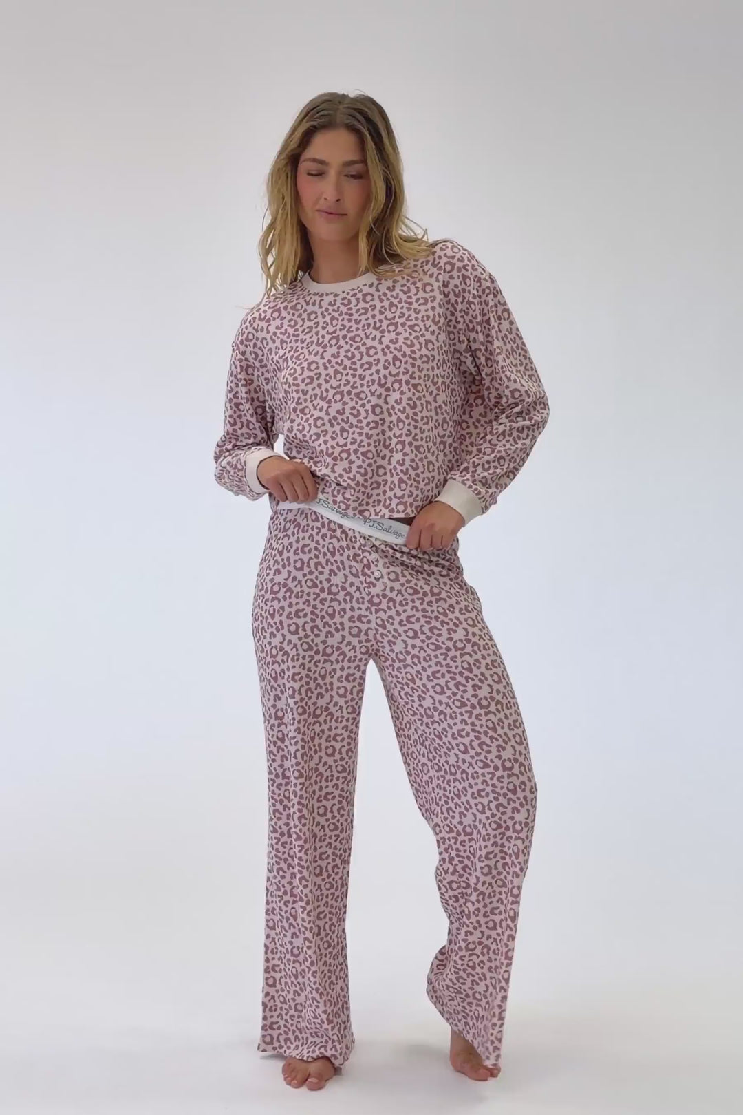 Boyfriend Boxer Leopard Print Long Sleeve PJ Set