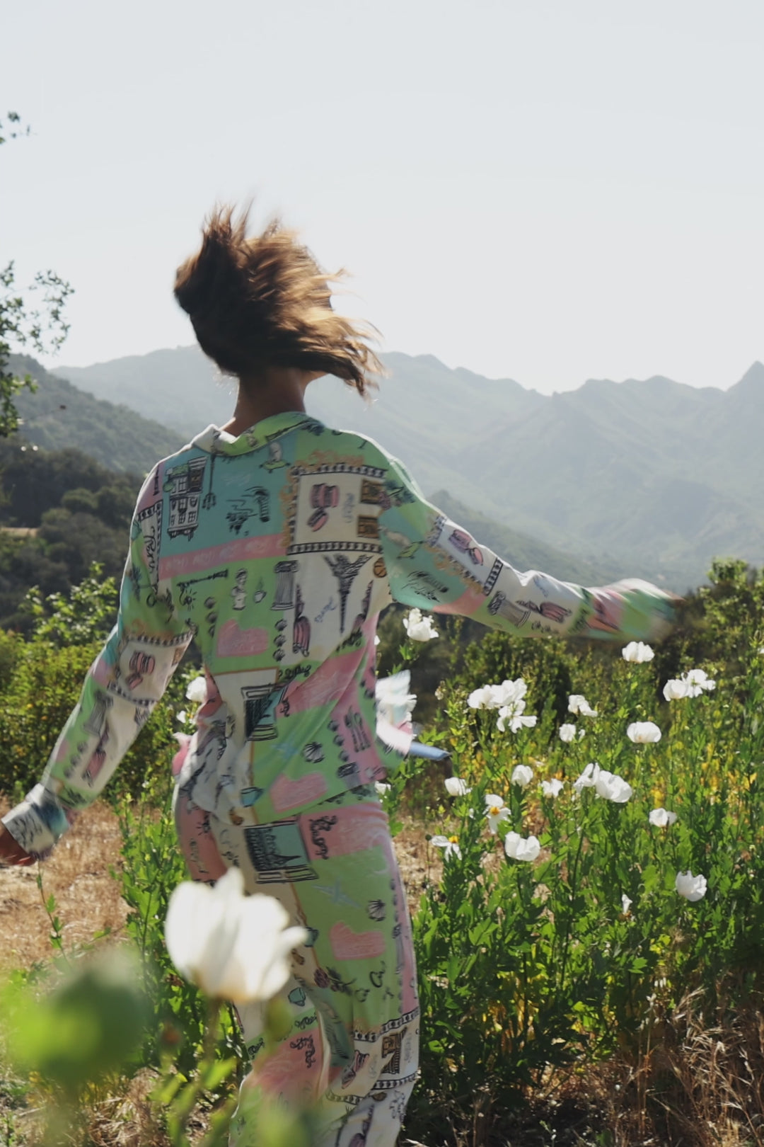 Whimsy Postcards From Paris PJ Set