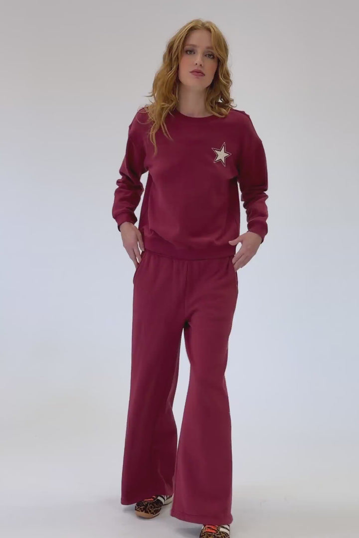 Western Ways Dark Wine Simone Sweatshirt
