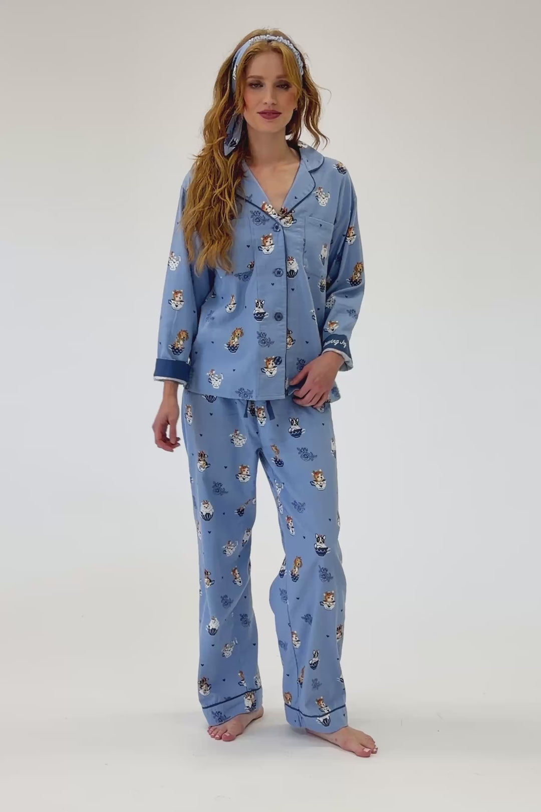 Teacup Pups 3-Piece Flannel PJ Set