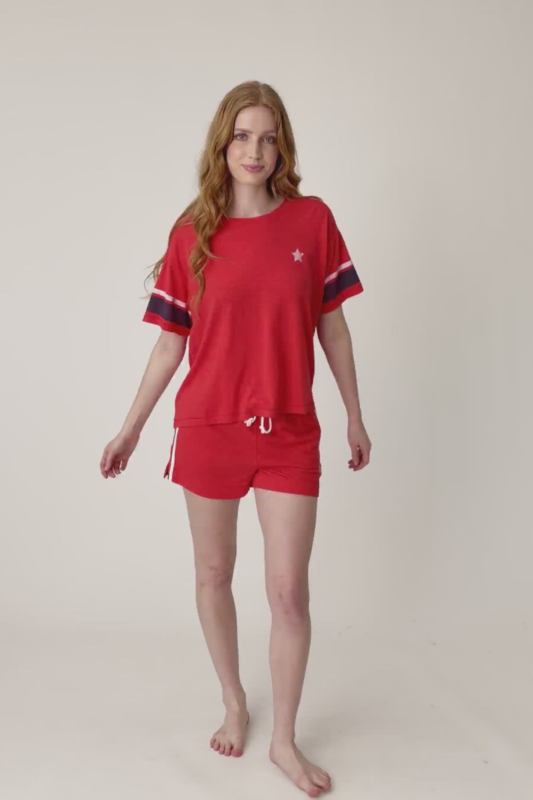Star Spangled Summer True Scarlet Short Sleeve Top