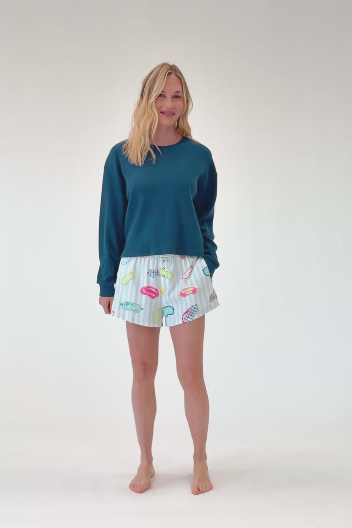 Blue Night Long Sleeve Top
