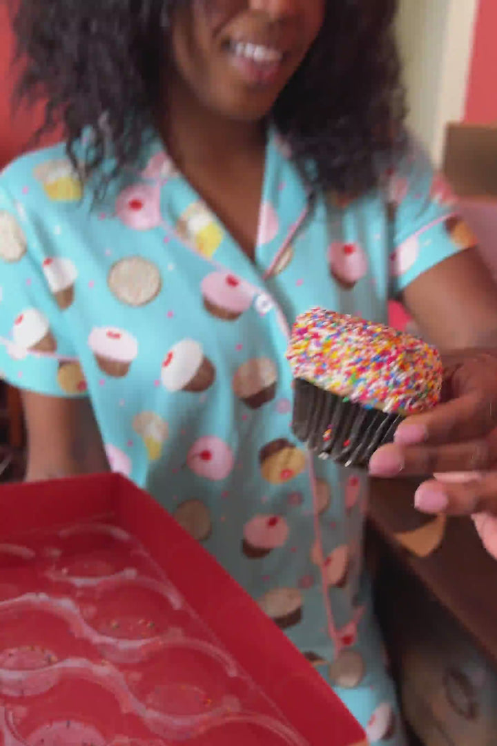 Sweet Life Cupcake Print 3-Piece PJ Set