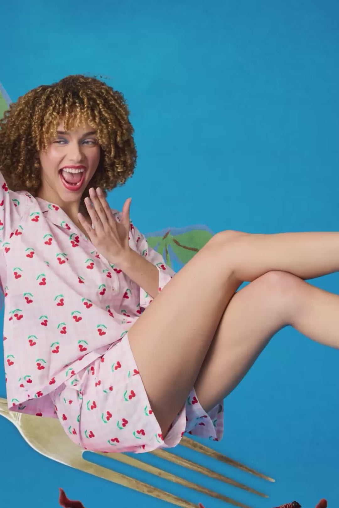Afterparty Poplin Oh Cherry Short PJ Set
