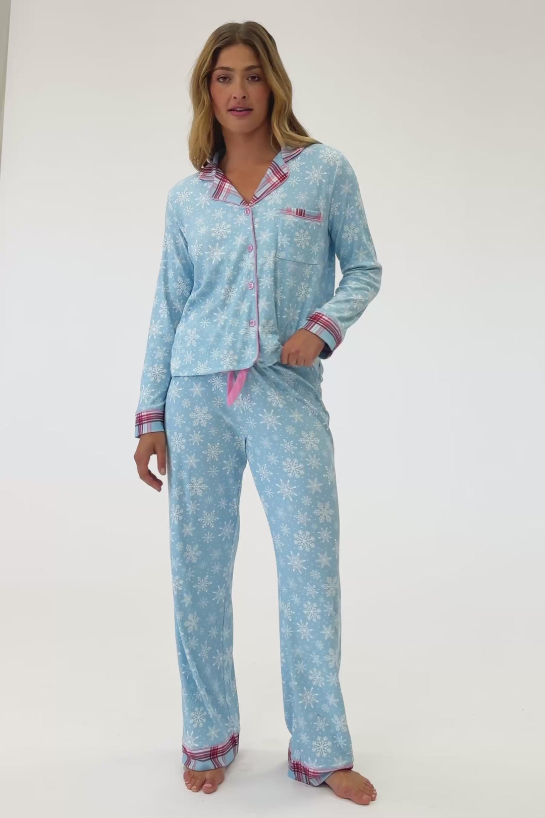 Plaid About You Snowflakes & Plaid PJ Set