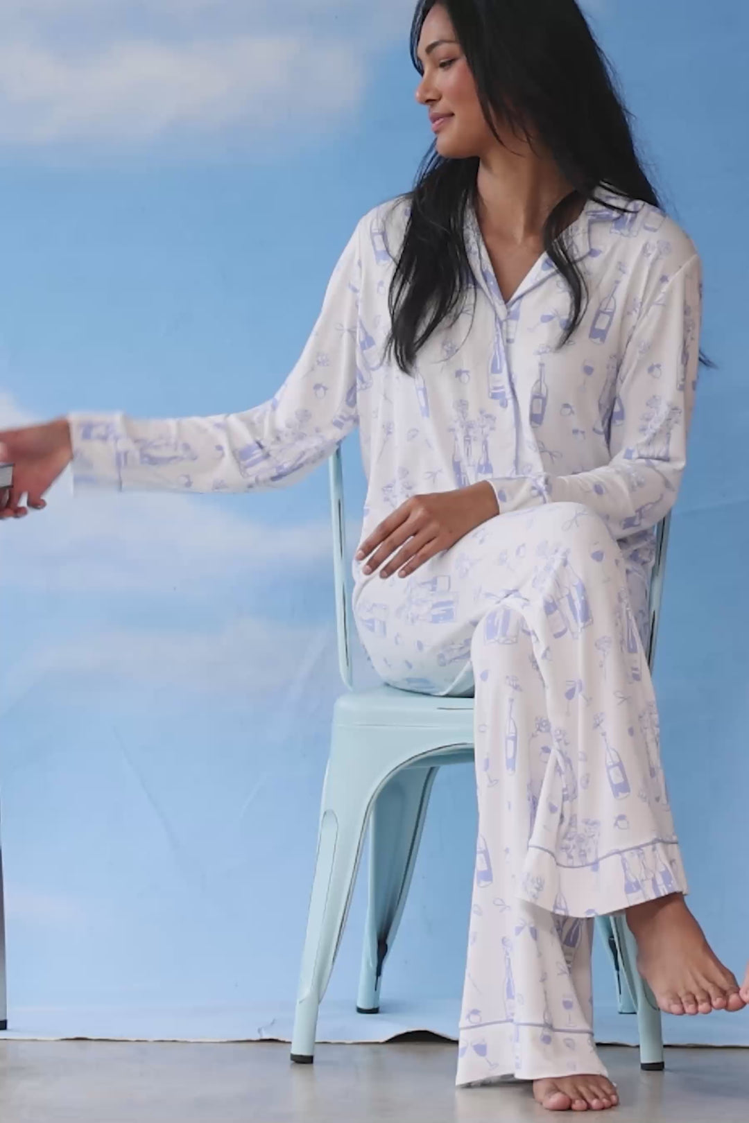 Parisian Dreams Whimsical Print PJ Set