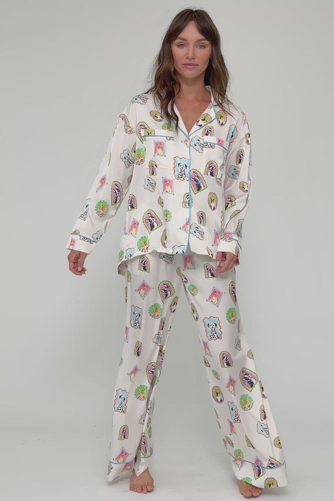 Picture Purrfect Pet Portraits Satin Pajama Pants