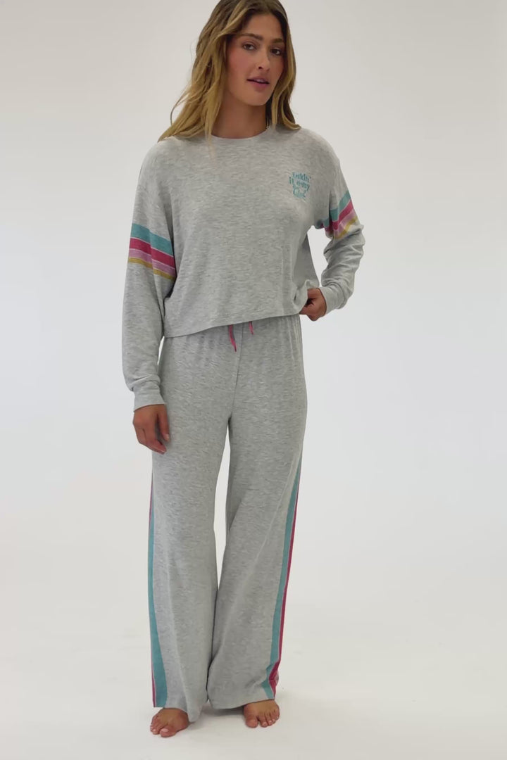 Takin’ It Easy Club Striped Lounge Pants