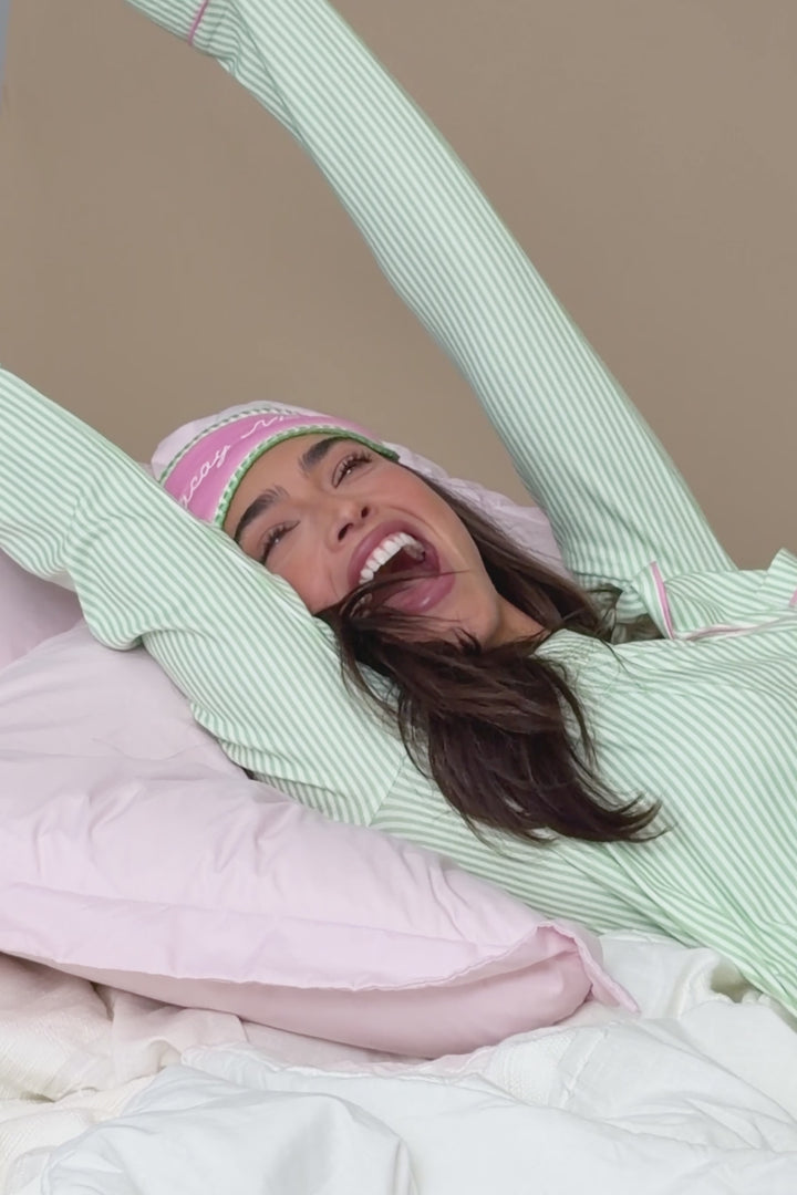 Pupcation Palms Kiwi Stripe 3-Piece PJ Set