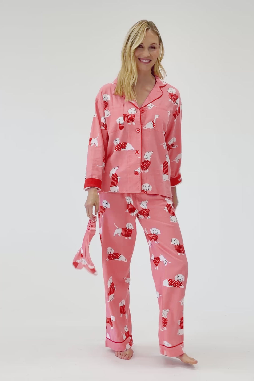 Dachshund Print Flannel Pajama Pants