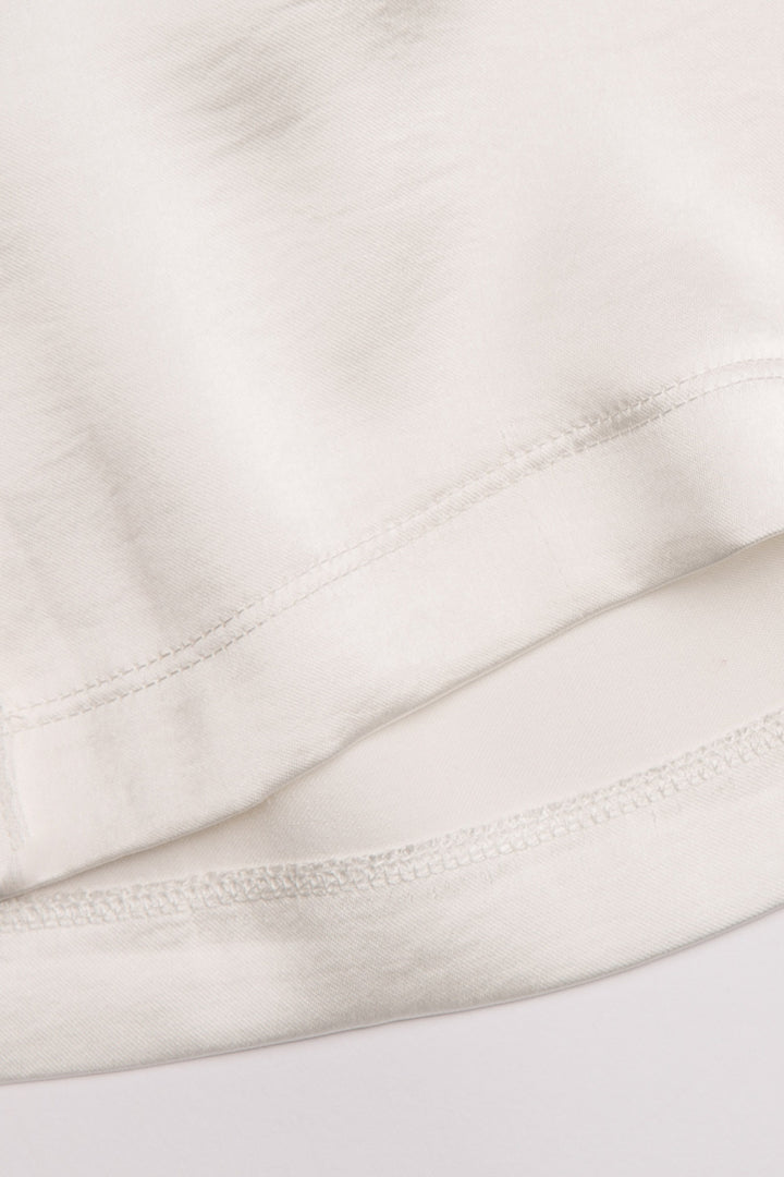 White camisole in aloe-infused woven faux silk. Includes shelf bra for comfort. (7125190541412)