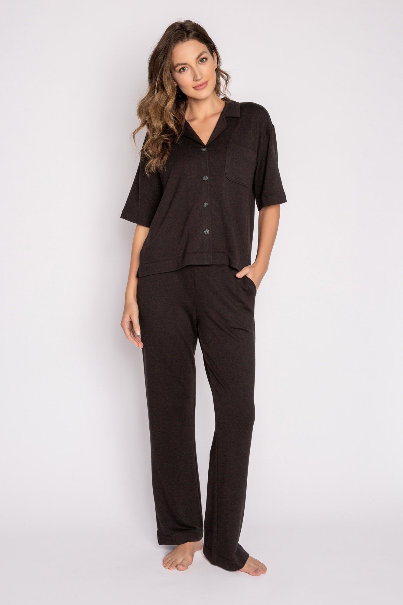 Black sales cotton pajamas