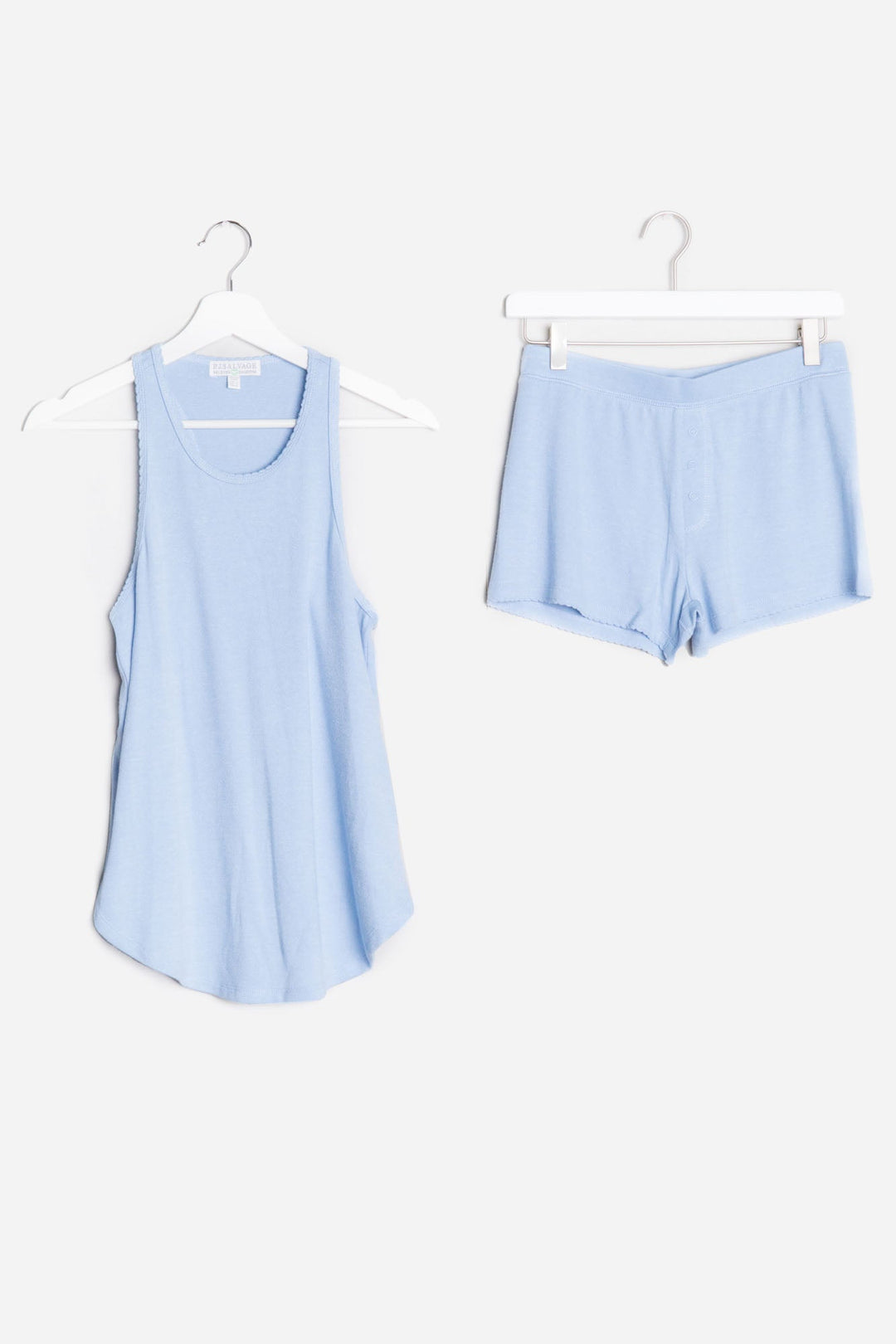 Racer tank + fitted boy short set in Repreve® recycled knit (6612550254692) (7105225097316)