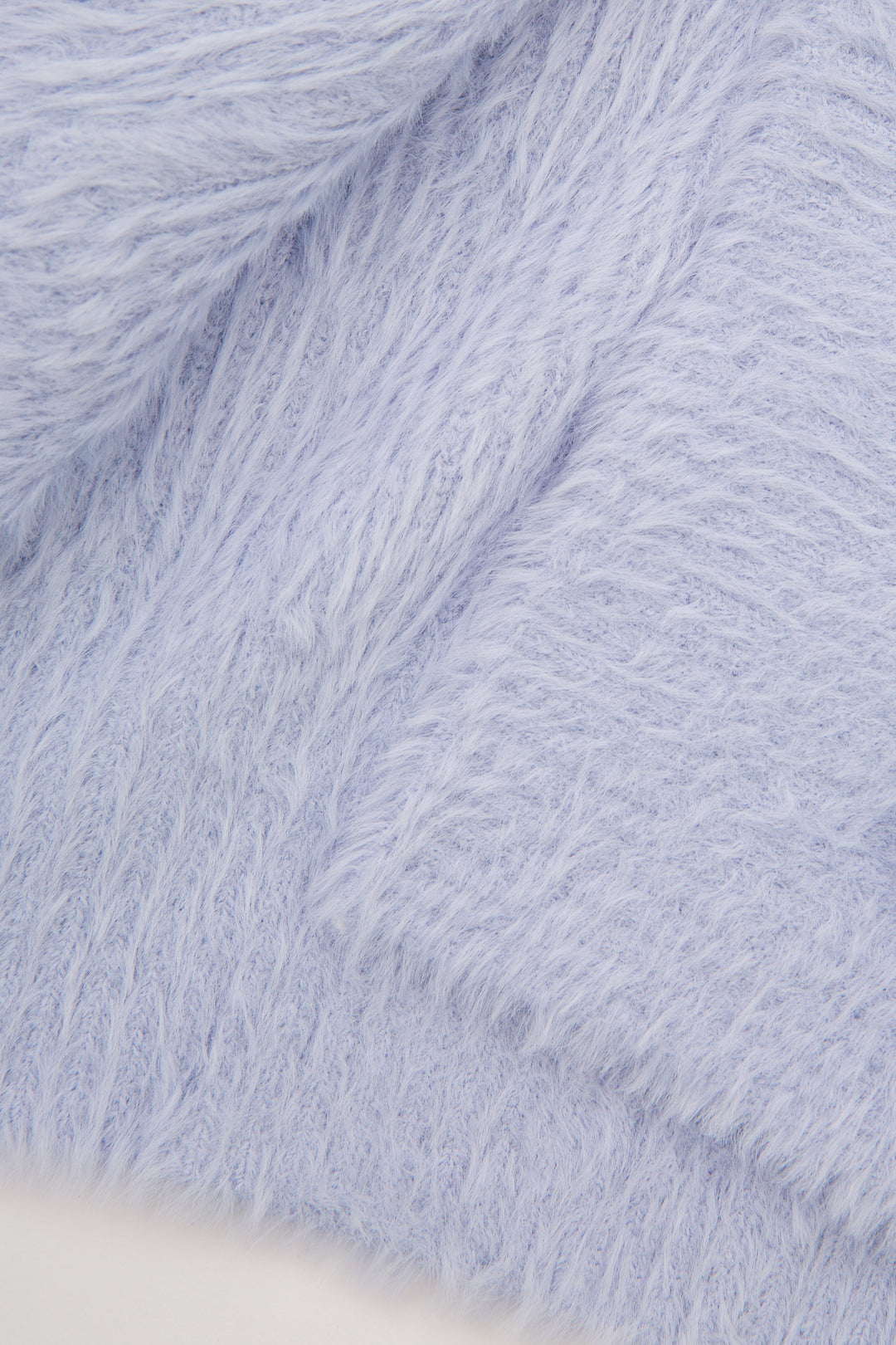 Light blue sweater-knit short with elastic waist, no tie. (7231867781220)