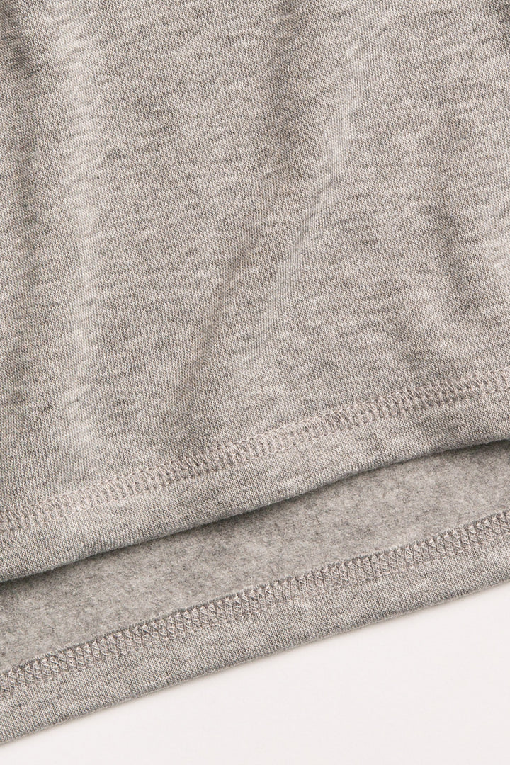 Grey fleece pullover top with embroidered "Boots & Bandanas" on chest. (7231868174436)