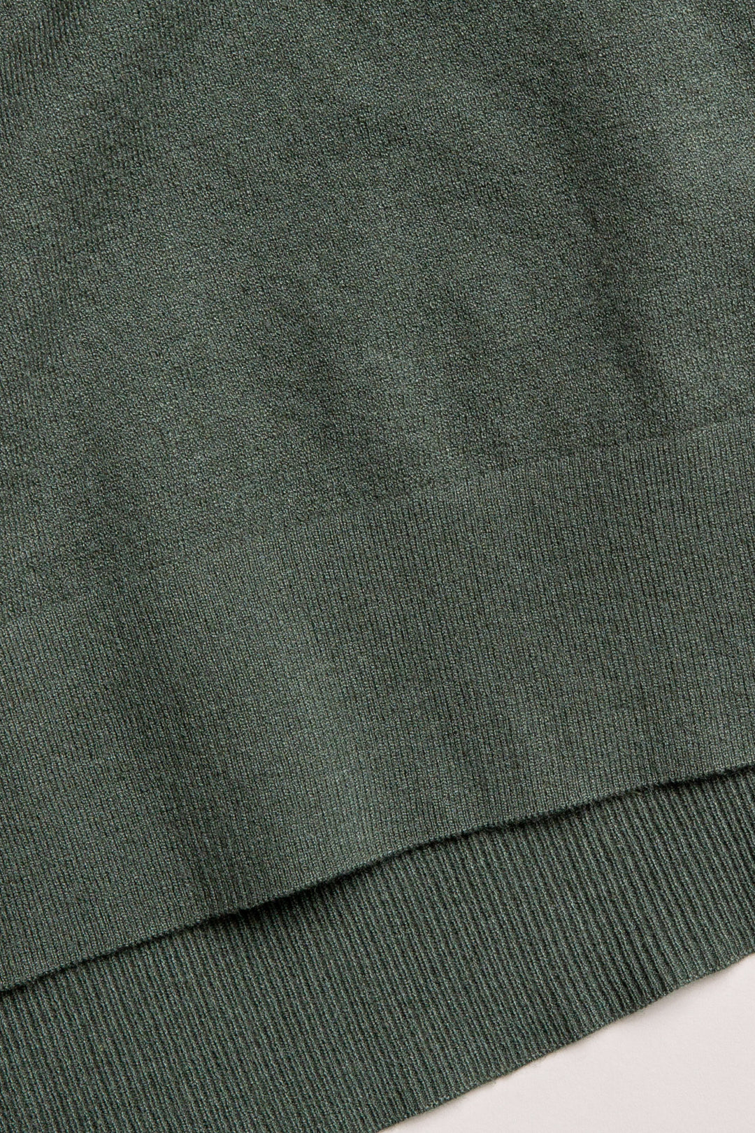 Sweater-knit pullover hoodie in dark green with stitched drawcords (7231885705316)