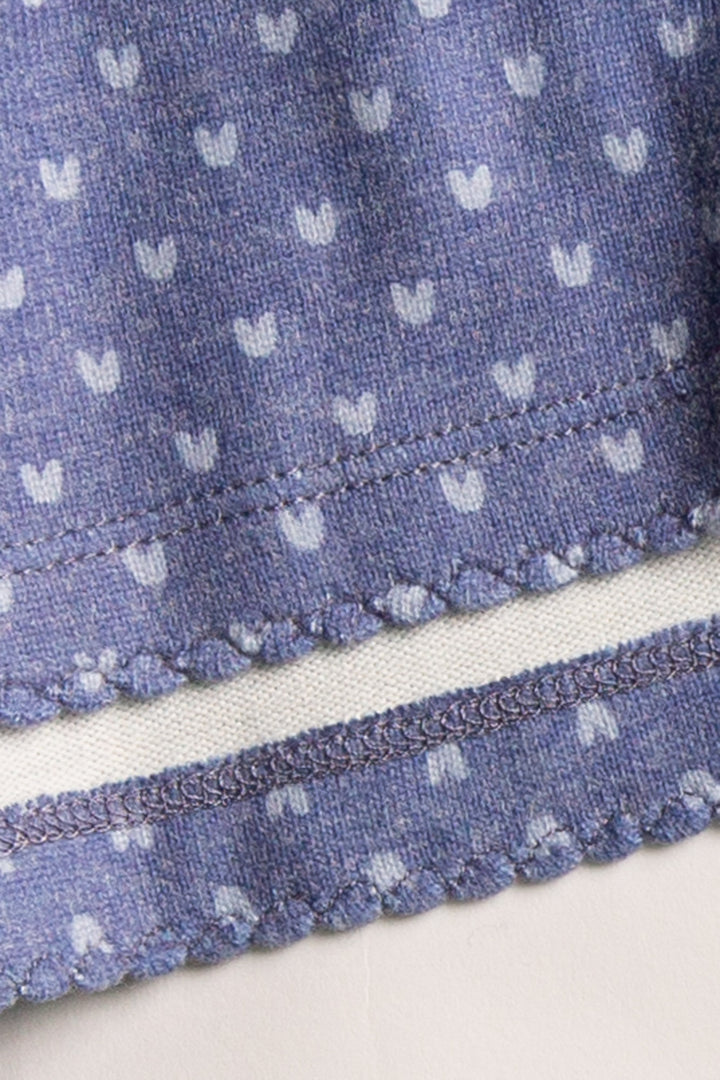 Pajama set in blue festive fair isle pattern in ivory-red-pink. Pullover top & jammie pant set. (7257677693028)