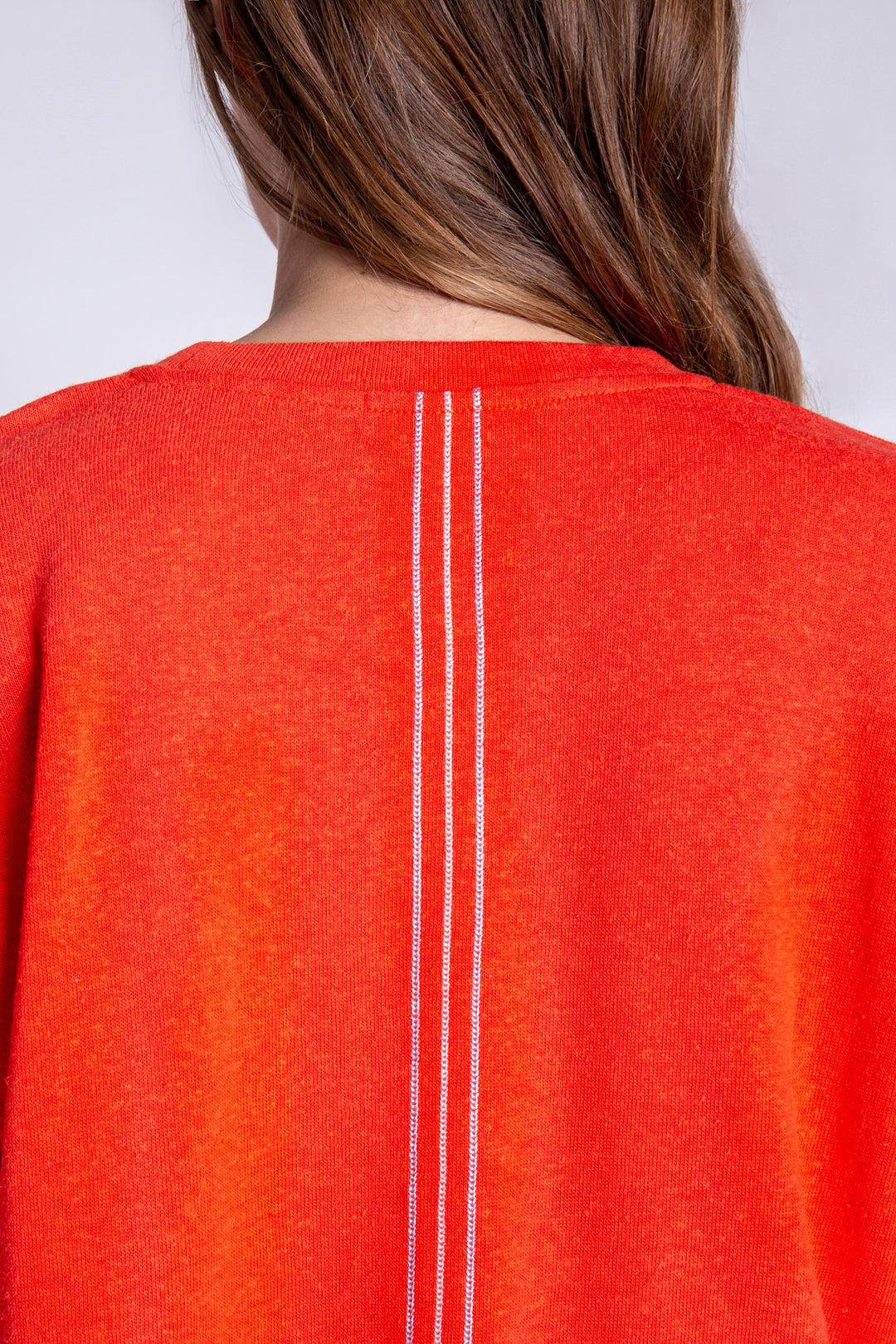 Long sleeve t-shirt boxy fit tee in modal-cotton slub jersey. (6589213016164)