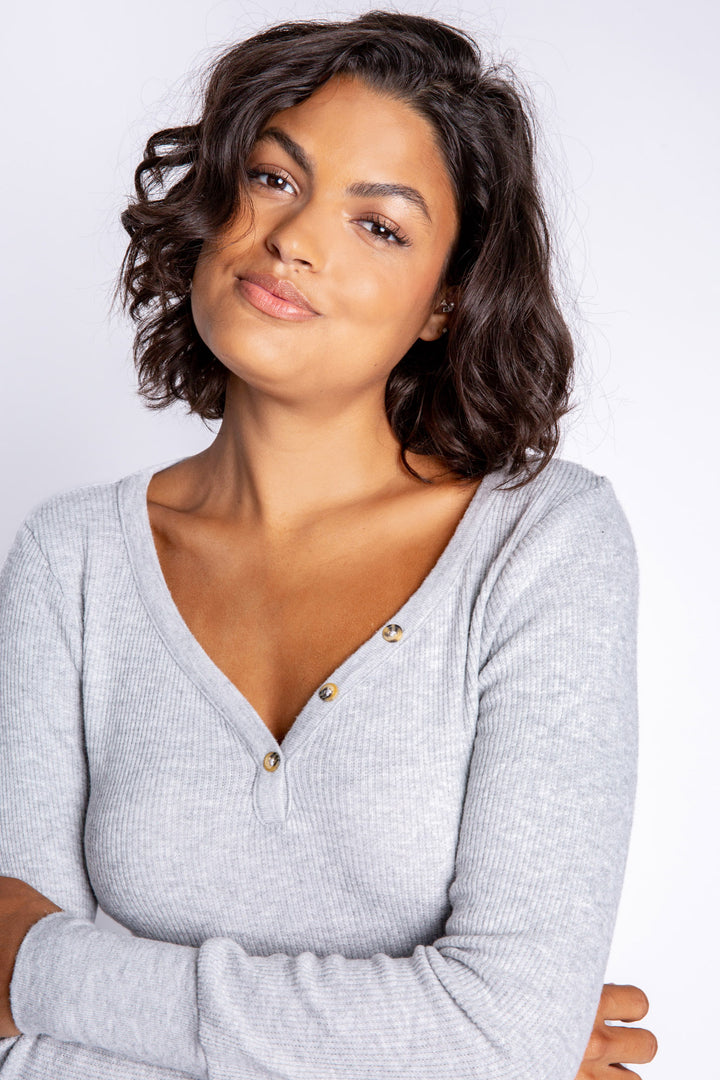 Textured Essentials Long Sleeve Top (6612551073892)
