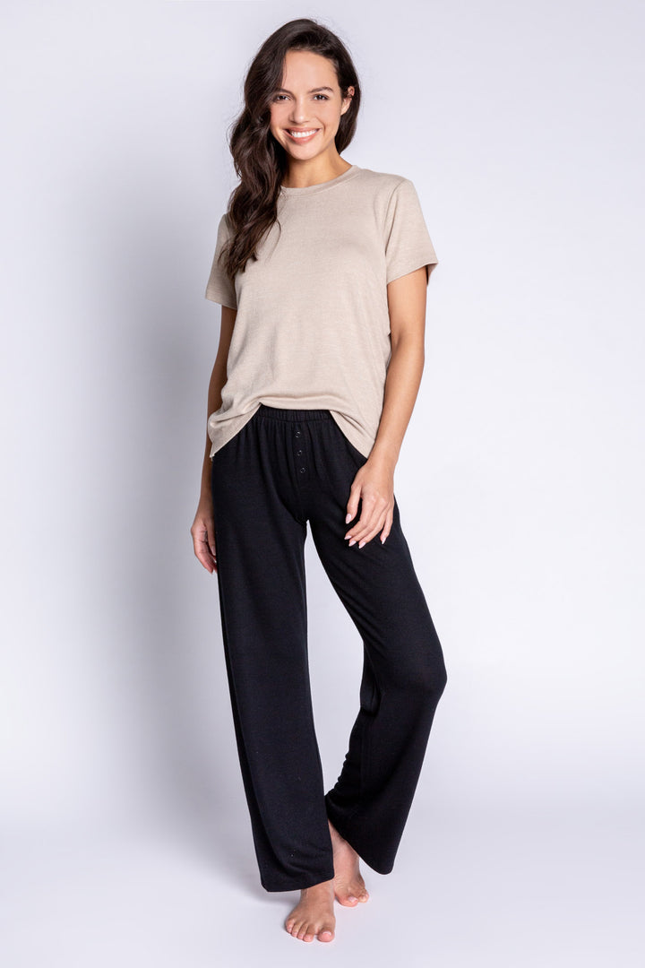 Versatile style stone tee in recycled REPREVE® jersey. Side vent to tuck in, tie up, or layer. (6612550516836)